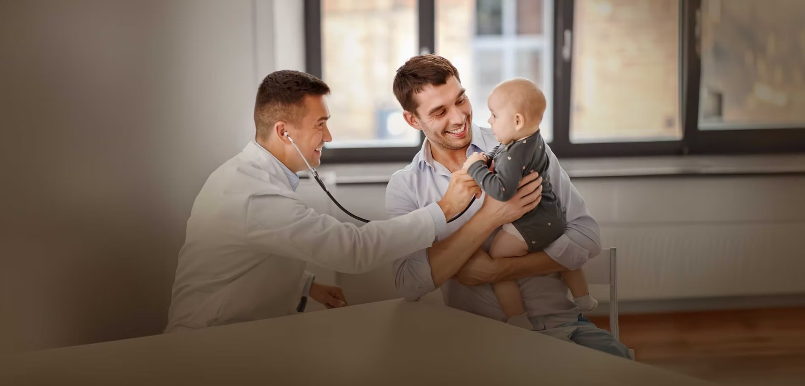 Smiling child at hospital